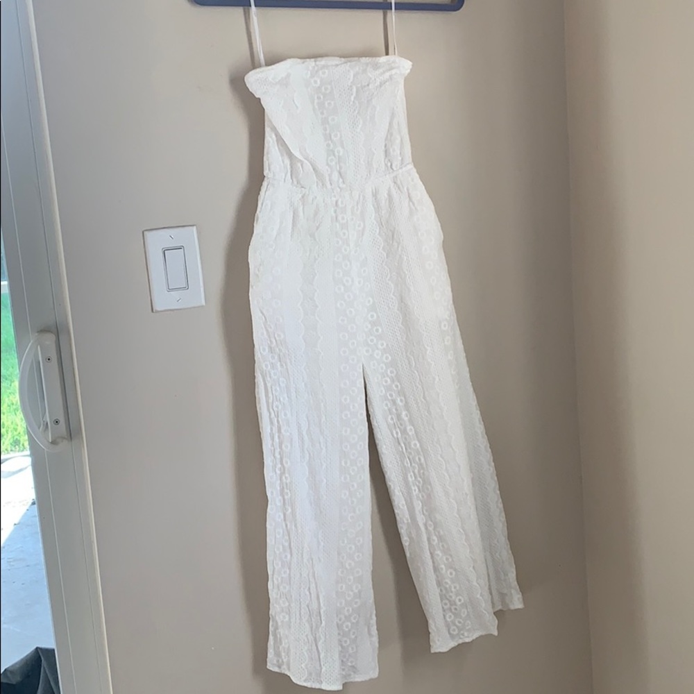 White Sleeveless Jumpsuit